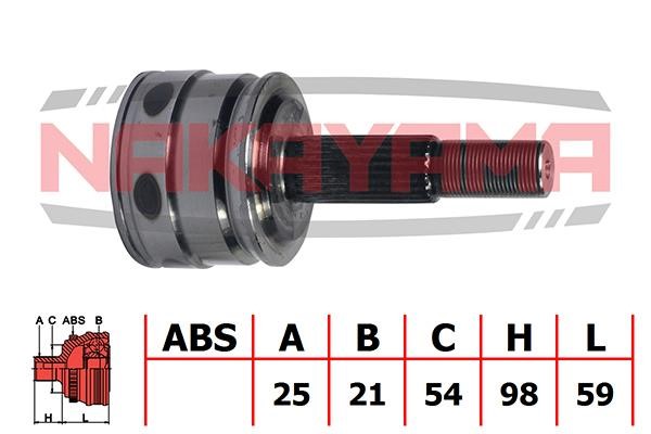 Nakayama NJ244NY Constant velocity joint (CV joint), outer, set NJ244NY