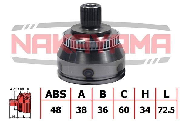 Nakayama NJ272NY Constant velocity joint (CV joint), outer, set NJ272NY