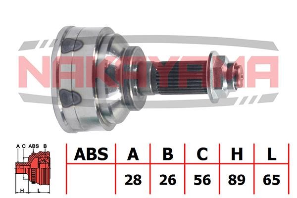 Nakayama NJ275NY Constant velocity joint (CV joint), outer, set NJ275NY