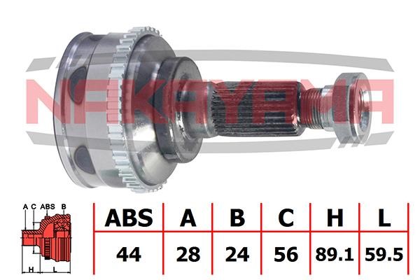 Nakayama NJ405NY Constant velocity joint (CV joint), outer, set NJ405NY