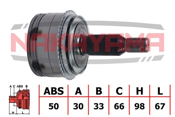 Nakayama NJ430NY Constant velocity joint (CV joint), outer, set NJ430NY