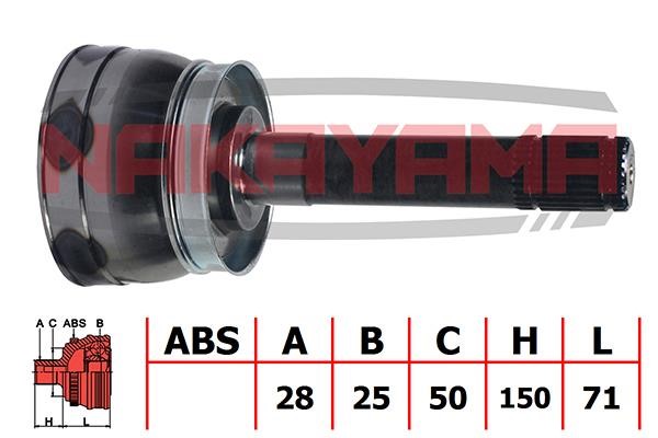 Nakayama NJ500NY Constant velocity joint (CV joint), outer, set NJ500NY