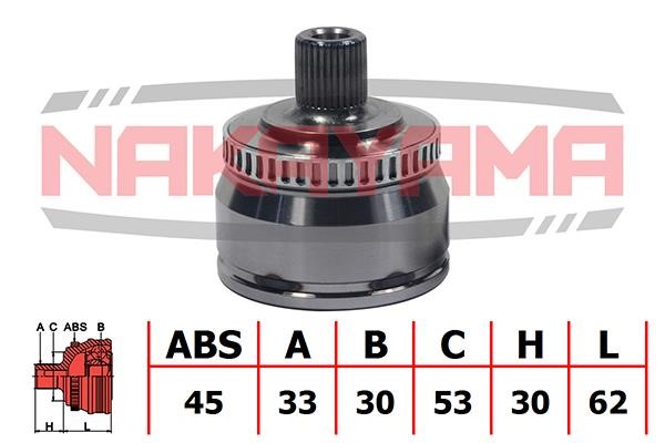 Nakayama NJ688NY Constant velocity joint (CV joint), outer, set NJ688NY