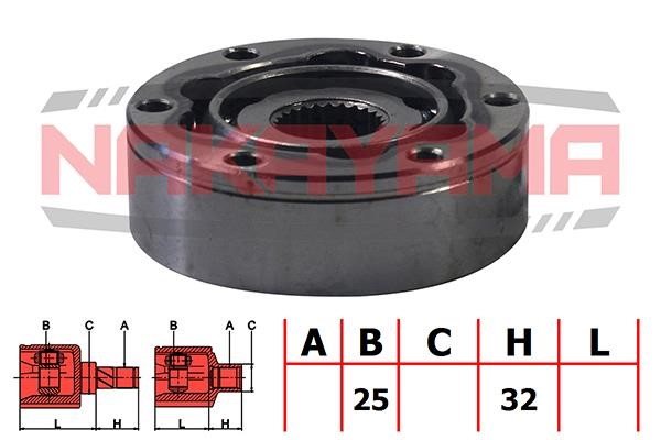 Nakayama NJ7003NY Constant Velocity Joint (CV joint), internal, set NJ7003NY