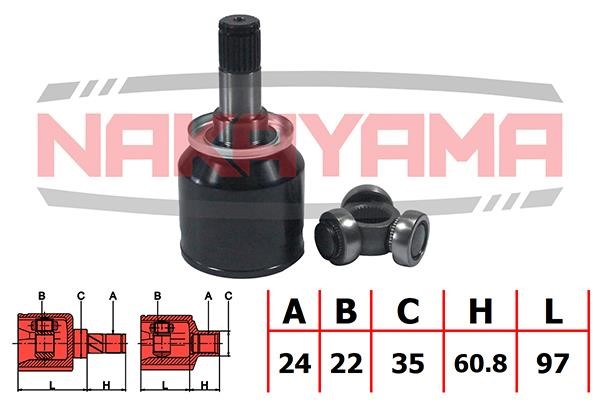 Nakayama NJ7038NY Constant Velocity Joint (CV joint), internal, set NJ7038NY