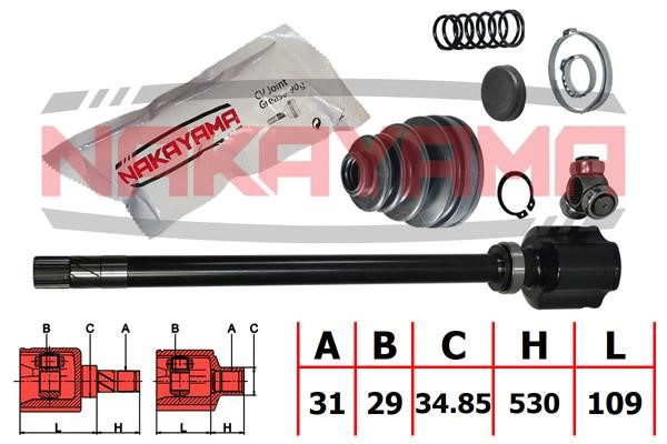 Nakayama NJ7369NY CV joint (CV joint), inner right, set NJ7369NY