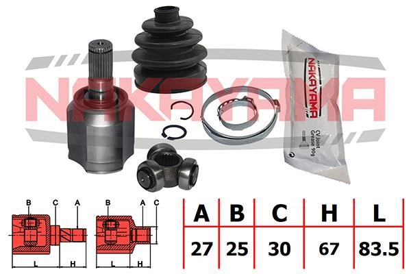 Nakayama NJ7456NY Drive Shaft Joint (CV Joint) with bellow, kit NJ7456NY