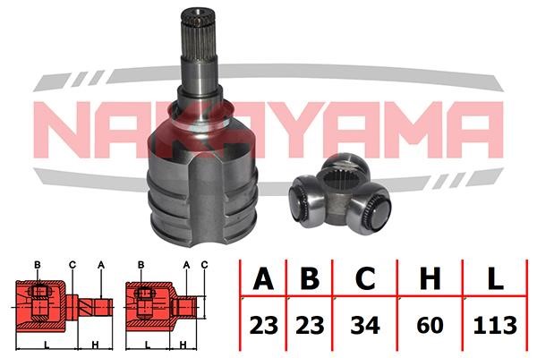 Nakayama NJ7684NY Constant Velocity Joint (CV joint), internal, set NJ7684NY