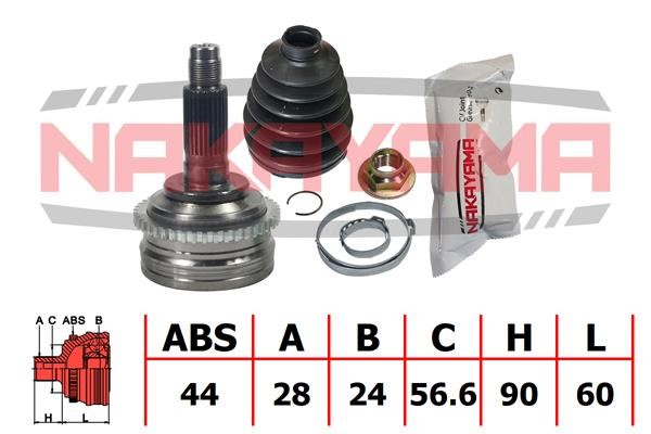 Nakayama NJ780NY Constant velocity joint (CV joint), outer, set NJ780NY