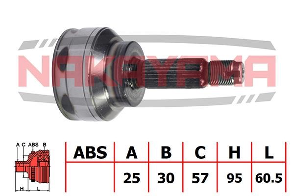 Nakayama NJ788NY Constant velocity joint (CV joint), outer, set NJ788NY