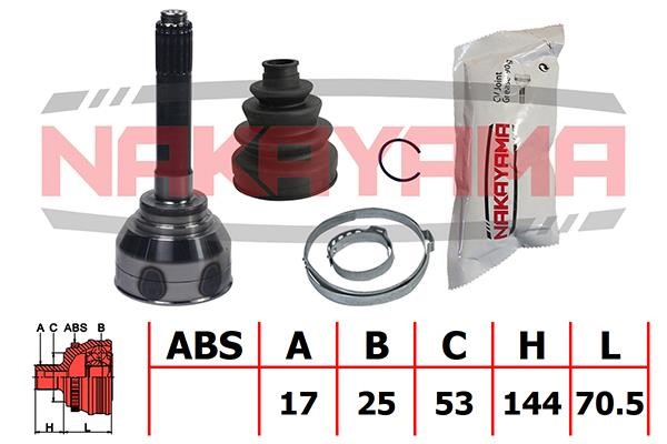 Nakayama NJ897NY Constant velocity joint (CV joint), outer, set NJ897NY