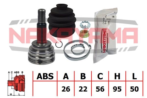 Nakayama NJ936NY Constant velocity joint (CV joint), outer, set NJ936NY