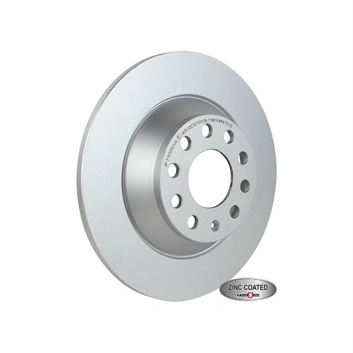 Jp Group 1163206400 Rear brake disc, non-ventilated 1163206400