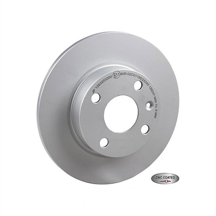 Jp Group 1263203300 Rear brake disc, non-ventilated 1263203300