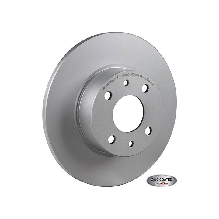 Jp Group 3363200100 Rear brake disc, non-ventilated 3363200100