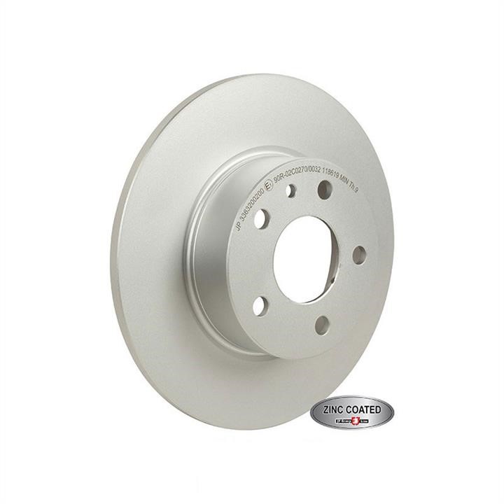 Jp Group 3363200200 Rear brake disc, non-ventilated 3363200200
