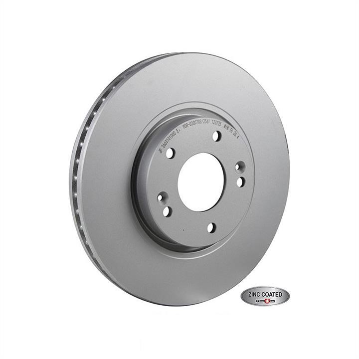 Jp Group 3663101000 Front brake disc ventilated 3663101000
