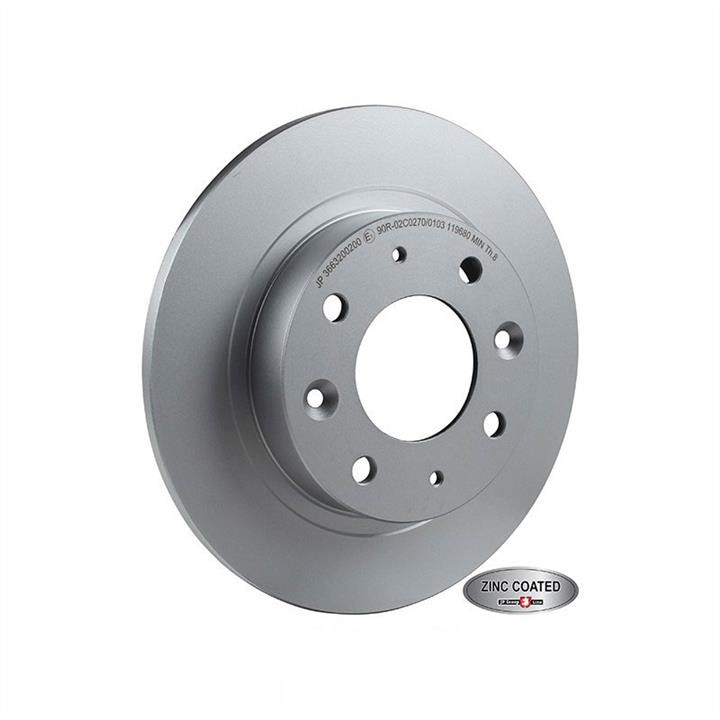 Jp Group 3663200200 Rear brake disc, non-ventilated 3663200200