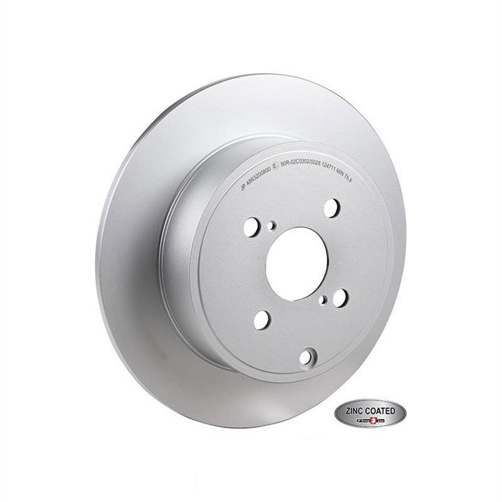 Jp Group 4863200800 Rear brake disc, non-ventilated 4863200800