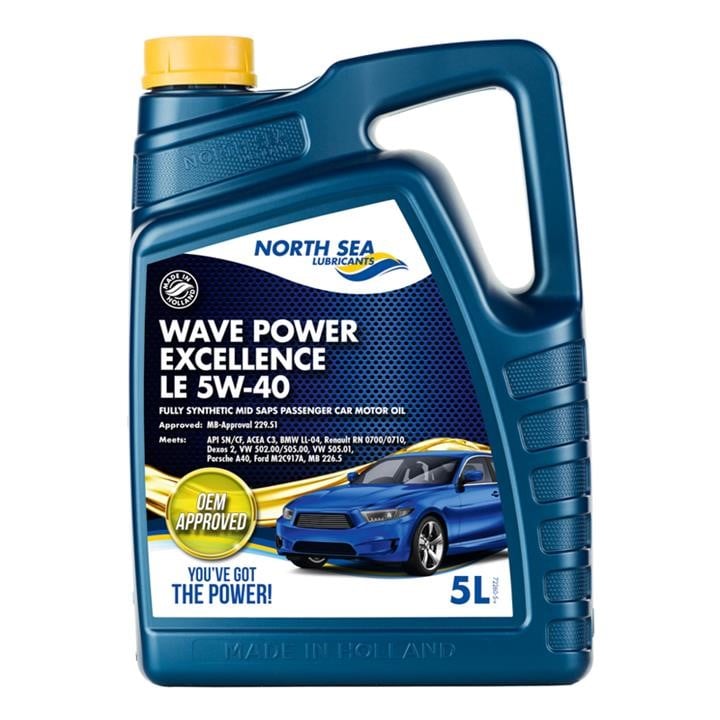 North Sea Lubricants 72260/5 Engine oil North Sea Lubricants Wave power EXCELLENCE LE 5W-40, 5L 722605
