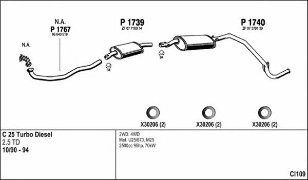  CI109 Exhaust system CI109