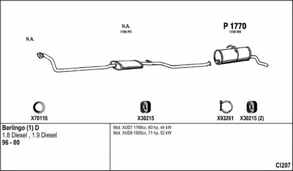 Fenno CI207 Exhaust system CI207