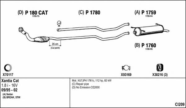  CI209 Exhaust system CI209