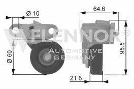 Flennor FS99280 V-ribbed belt tensioner (drive) roller FS99280