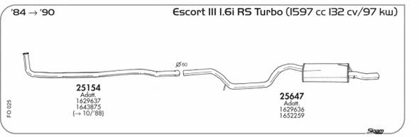 Sigam FO025 Exhaust system FO025