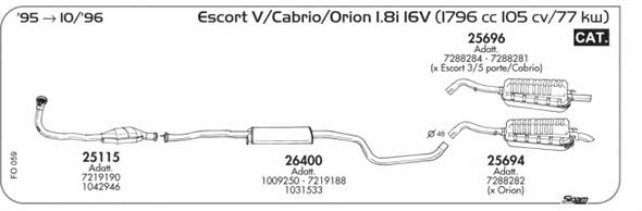 Sigam FO059 Exhaust system FO059