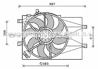 AVA FT7598 Hub, engine cooling fan wheel FT7598
