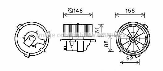 AVA FT8418 Cabin ventilation engine FT8418