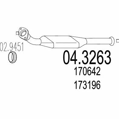 Mts 04.3263 Catalytic Converter 043263
