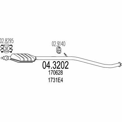 Mts 04.3202 Catalytic Converter 043202