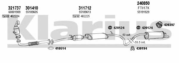 Klarius 330876E Exhaust system 330876E