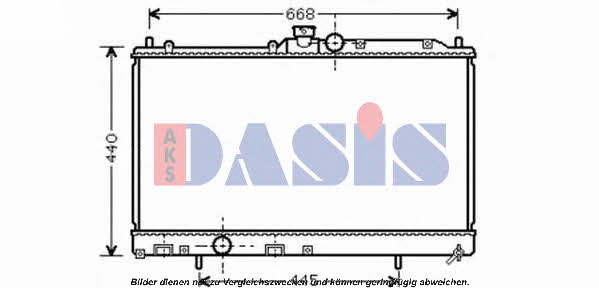 Dasis 140083N Radiator, engine cooling 140083N