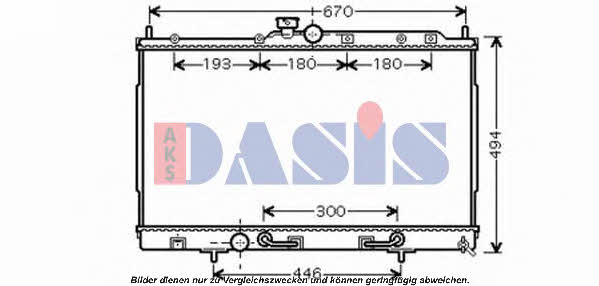 Dasis 140085N Radiator, engine cooling 140085N