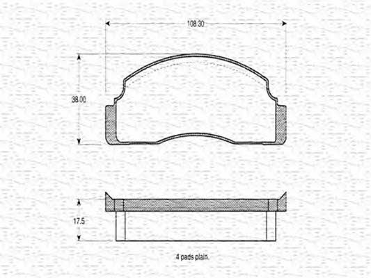 Magneti marelli 363702160120 Brake Pad Set, disc brake 363702160120