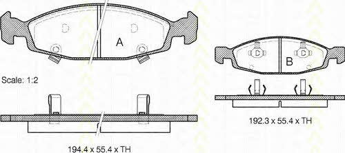 Triscan 8110 80527 Brake Pad Set, disc brake 811080527