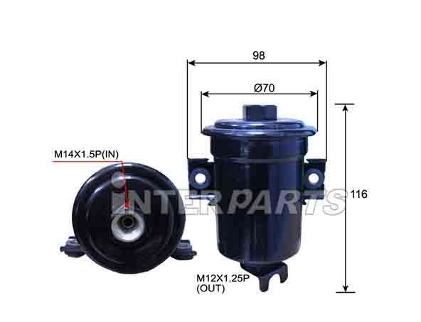 Interparts filter IPF-138 Fuel filter IPF138