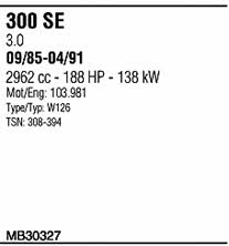 MB30327 Walker Exhaust system