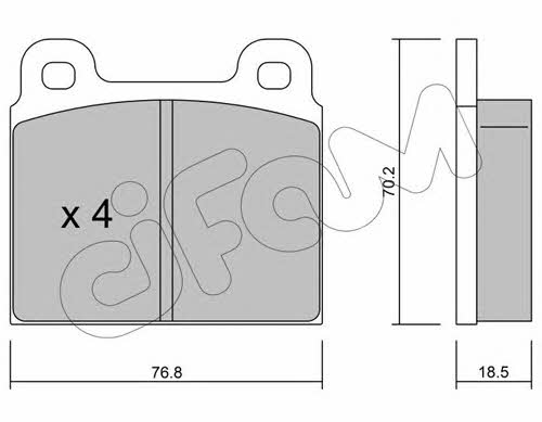 Cifam 822-078-0 Brake Pad Set, disc brake 8220780