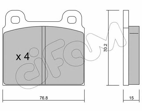 Cifam 822-078-1 Brake Pad Set, disc brake 8220781