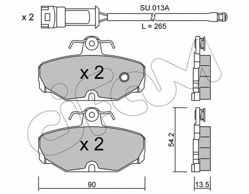 Cifam 822-095-0K Brake Pad Set, disc brake 8220950K