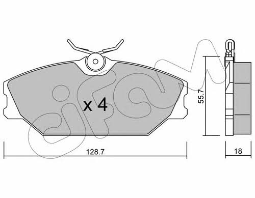 Cifam 822-142-2 Brake Pad Set, disc brake 8221422