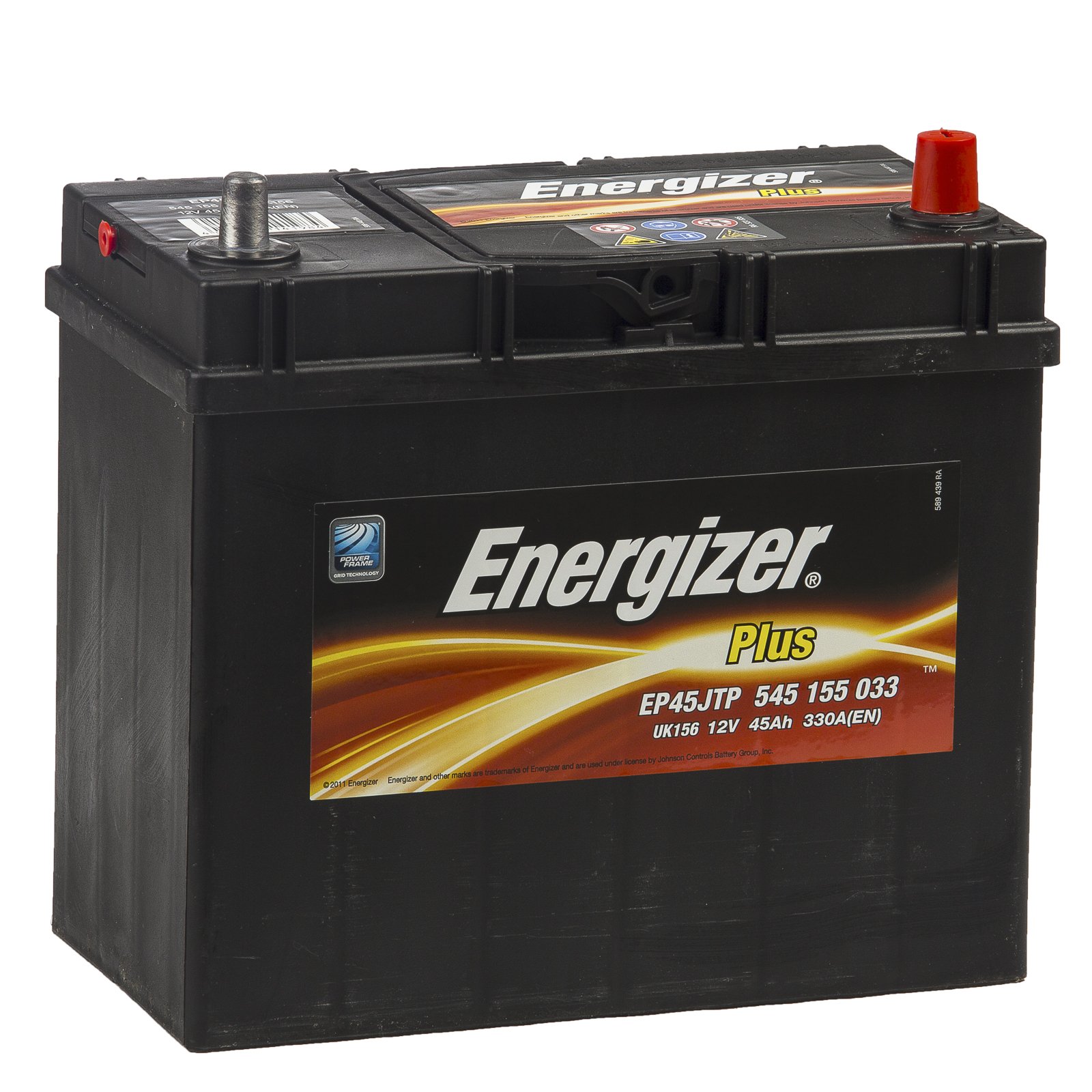 Energizer EP45J-TP Battery Energizer Plus 12V 45AH 330A(EN) R+ EP45JTP