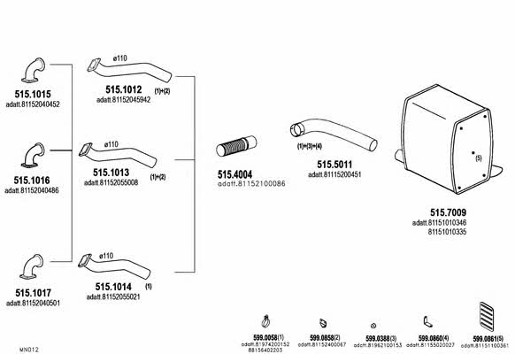  ARTTRUCK517 Exhaust system ARTTRUCK517