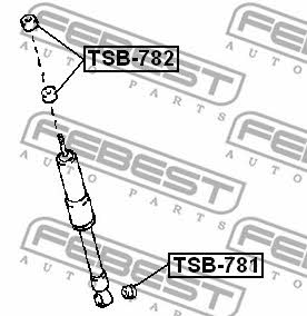 Shock absorber bushing Febest TSB-782