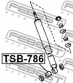 Shock absorber bushing Febest TSB-786
