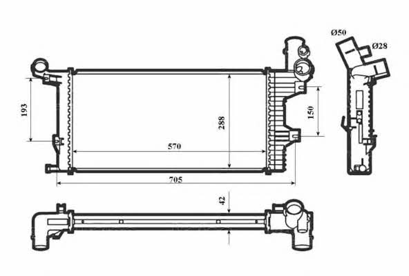 NRF 53856 Radiator, engine cooling 53856